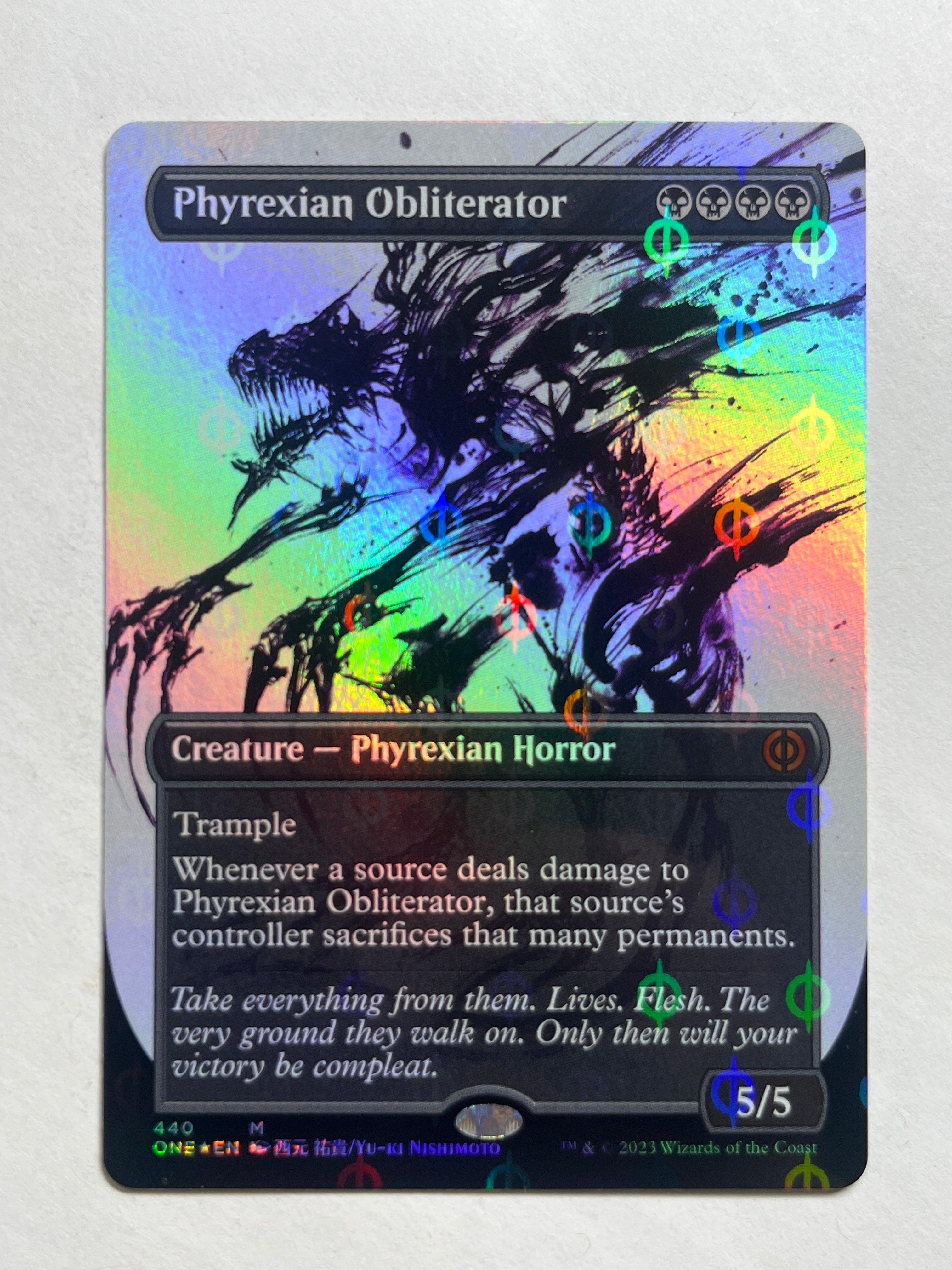 Phyrexian Obliterator showcase compleat foil