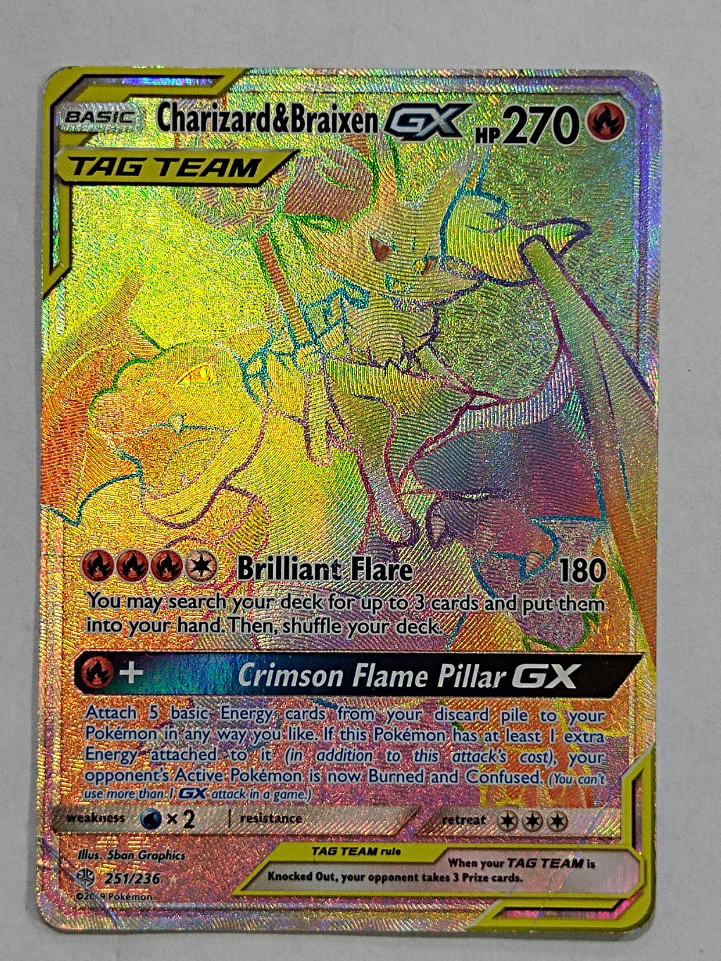 Charizad And Braixen Gx Damaged