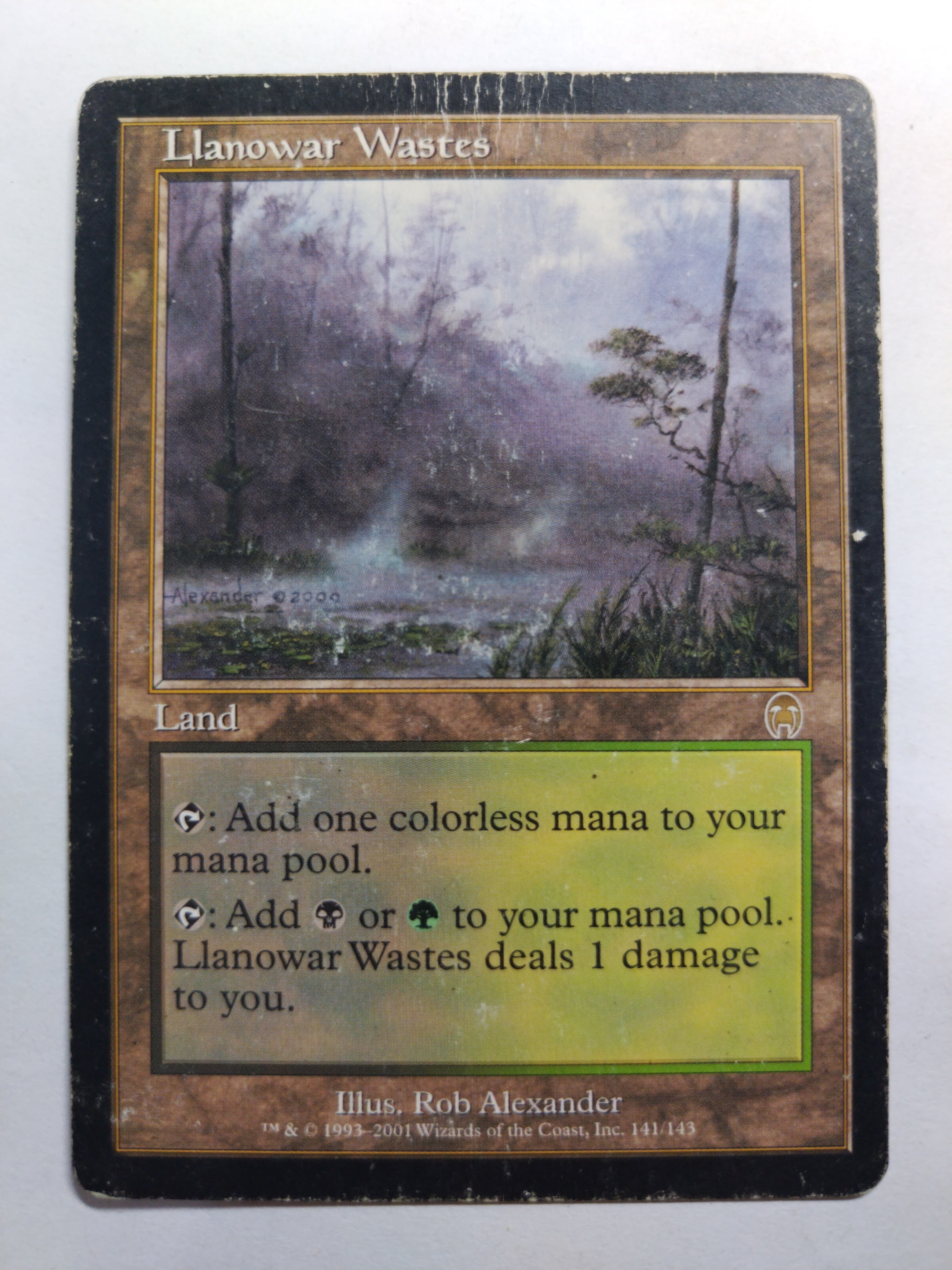 Llanowar Wastes damaged